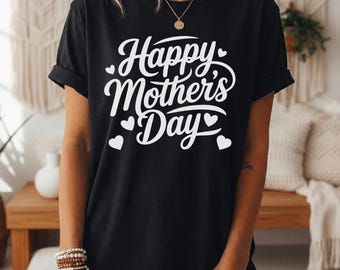 Happy Mother's Day Black Mom T-Shirt, Unisex Mama Tee