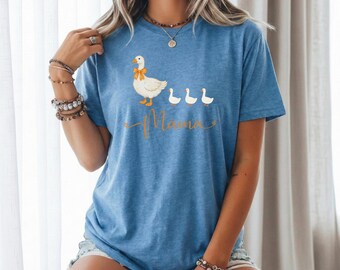 Mama Goose Shirt, Minimalist Farmhouse Mom Tee, Mother's Day Gift