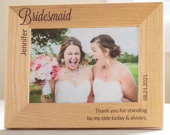 Personalised Vintage Bridesmaid Photo Frame Wedding Party Gift ANY WORDING Personalised Vintage Bridesmaid Photo Frame Wedding Party Gift ANY WORDING