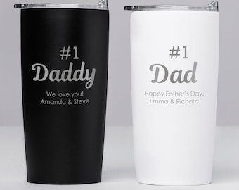 Black Dad Travel Tumbler from Daughters Sons 30 Oz Stainless Steel Insulated Travel Tumbler with Lid for Dad Papa Father Daddy New Dad on Father's Day Thanksgiving Black Dad Travel Tumbler from Daughters Sons 30 Oz Stainless Steel Insulated Travel Tumbler with Lid for Dad Papa Father Daddy New Dad on Father's Day Thanksgiving
