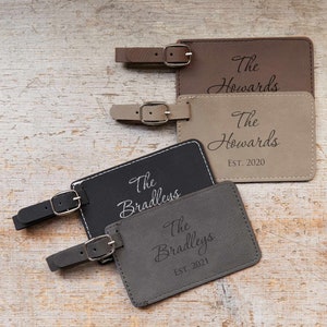 Pair 2 Personalized Wedding Luggage Tags by Lifetime - Etsy