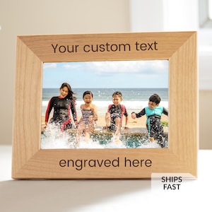 Create Your Own Personalized Picture Frame by Lifetime Creations: Engraved Custom Picture Frame, Wood Photo Frame Birthday Gift 4x6 5x7 8x10