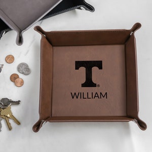 Personalized Tennessee Volunteers Valet Tray by Lifetime Creations: Officially Licensed Vols Men's Catchall Basketball Football Fan Gift