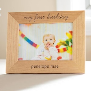 Personalized First Birthday Picture Frame: Personalized First Birthday Gift, 1st Birthday Picture Frame, 1st Birthday Gift, SHIPS FAST