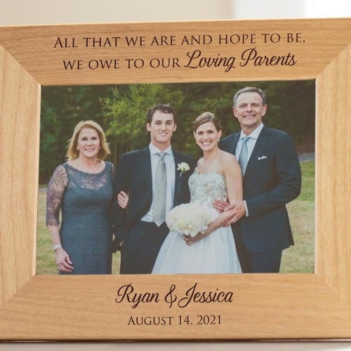 Personalized Parents of the Bride & Groom Picture Frame Etsy