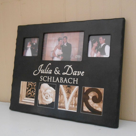 Items similar to 2 Personalized LOVE Photo Collage Frame Wedding
