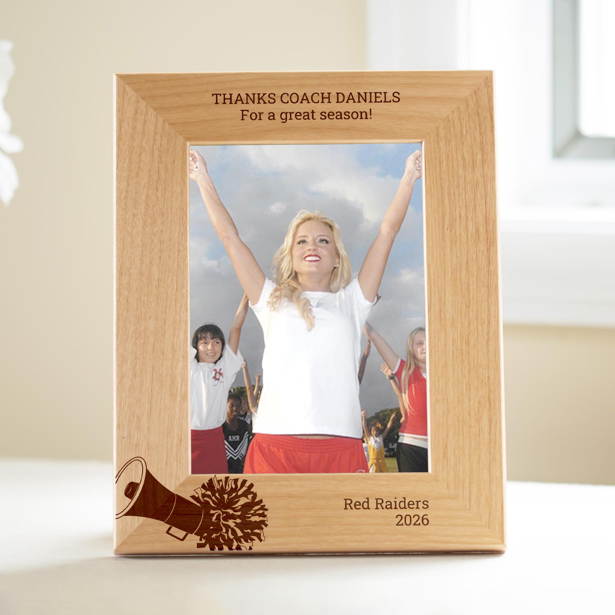 Cheer Photo Frame Personalized Cheerleading Coach Picture Frame by Lifetime Creations ...