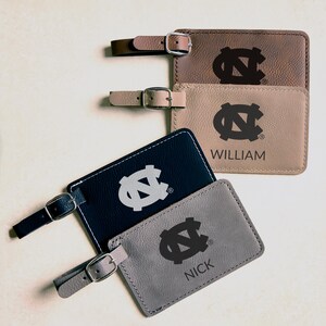 Personalized North Carolina Tar Heels Luggage tag by Lifetime Creations: Officially Licensed UNC Tarheels, UNC Gifts, UNC Graduation Gift image 5