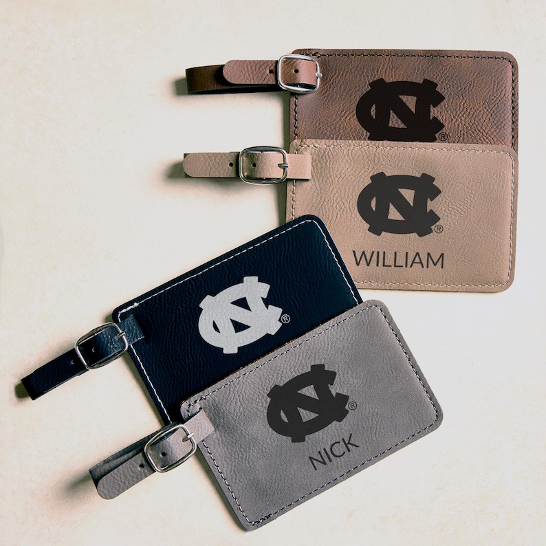 Personalized North Carolina Tar Heels Luggage tag by Lifetime Creations: Officially Licensed UNC Tarheels, UNC Gifts, UNC Graduation Gift image 5