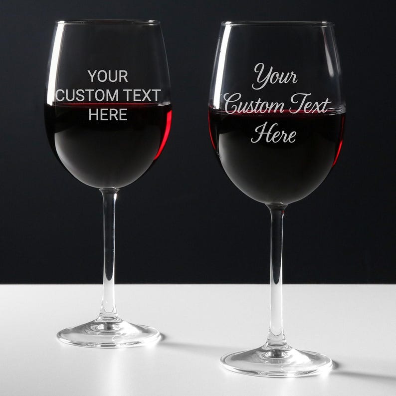 Custom Wine Glass by Lifetime Creations: Personalized Wine Glass with Stem, Engraved Wine Glasses, Custom Birthday Gifts for Her MADE IN USA immagine 5