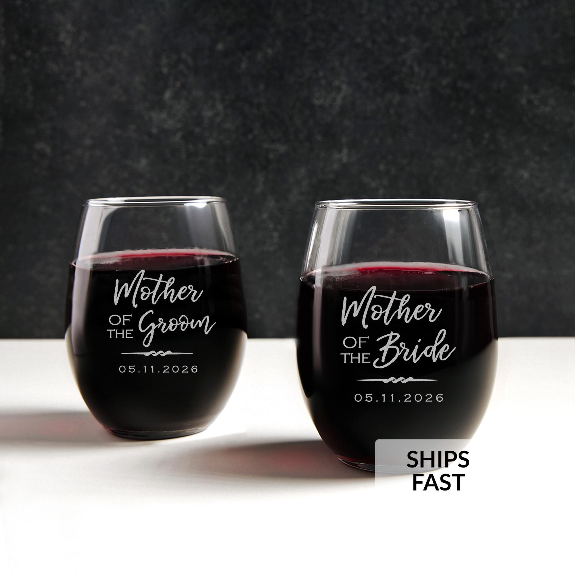 Engraved Mom Keepsake Wine Glass