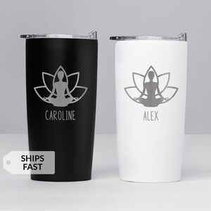 Personalized Yoga Instructor Wine Tumbler - Gift Idea For Yoga Lover
