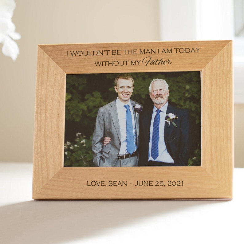 Personalized Father of the Groom Picture Frame by Lifetime Creations: Engraved Frame, Personalized Father of the Groom Gift, Wedding 