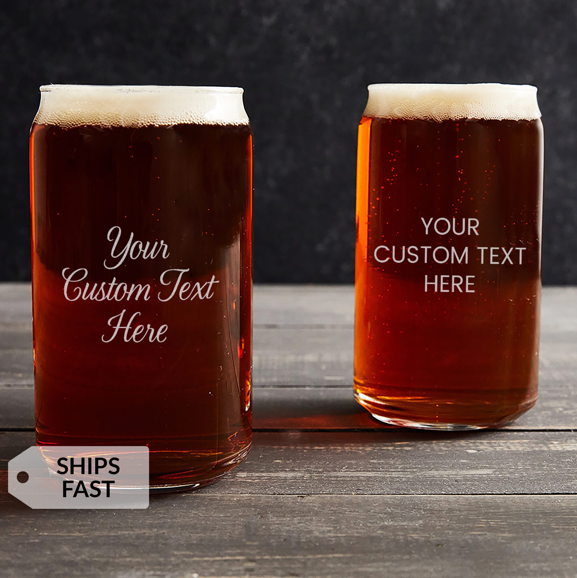 Custom Beer Glass - Personalized Beer Glass - Engraved Glass Beer Can –  MAISON CUSTOM