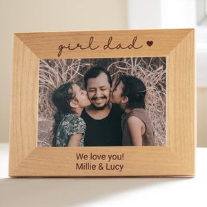 Personalized Girl Dad Picture Frame by Lifetime Creations: Fathers Day Gifts for Girl Dads, Girl Dad Gifts, Father's Day Gifts image 3