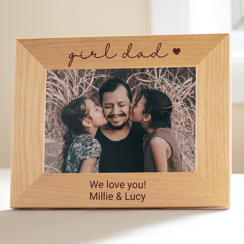 Personalized Girl Dad Picture Frame by Lifetime Creations: Fathers Day Gifts for Girl Dads, Girl Dad Gifts, Father's Day Gifts image 3