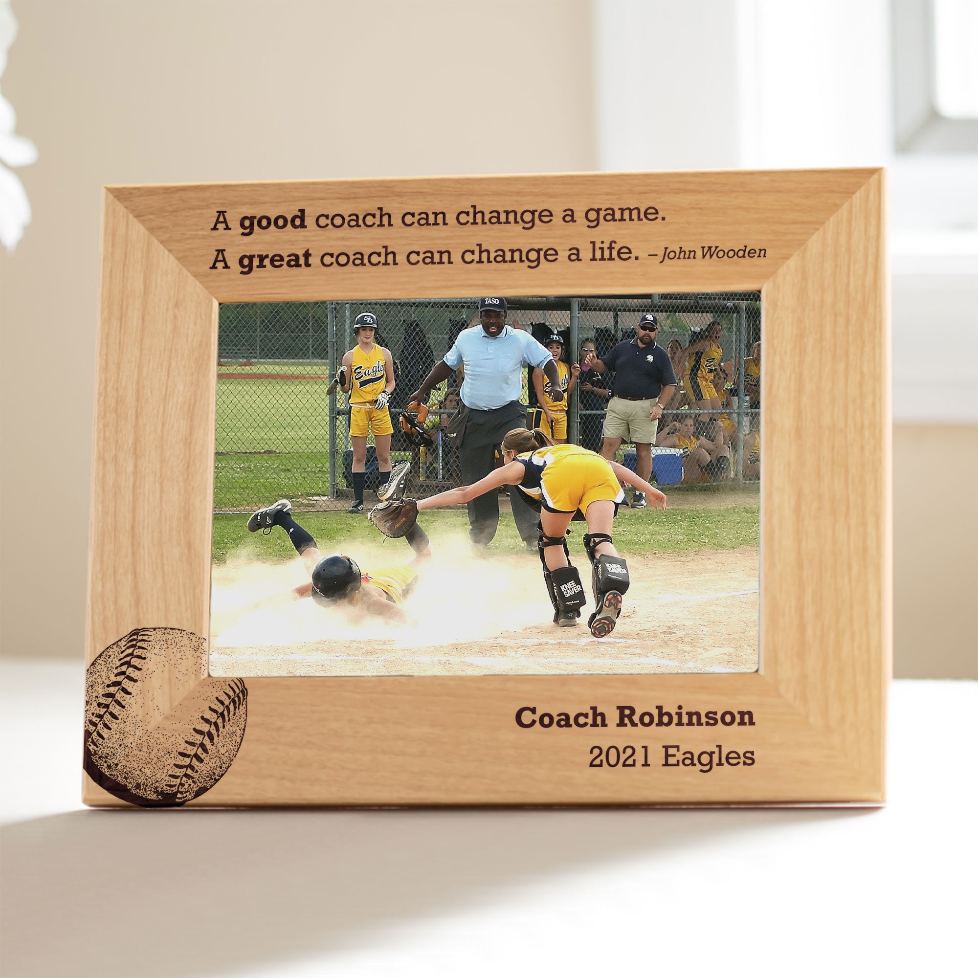 Softball Lessons Frame Personalized Softball Coach Picture Frame by Lifetime | Etsy