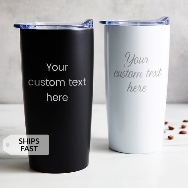 Create Your Own Engraved Stainless Steel Tumbler by Lifetime Creations: 20 oz Personalized Tumbler, Custom Coffee Travel Mug, SHIPS FAST