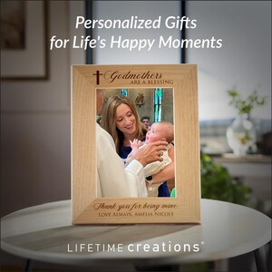 Personalized Godmother Picture Frame: Custom Engraved Godmother Gift, Regalo de Madrina, ENGRAVED IN USA by Lifetime Creations zdjęcie 9