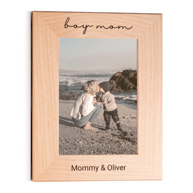 Personalized Boy Mom Picture Frame by Lifetime Creations: Engraved Mother's Day Frame, Mother's Day Gift from Son, ENGRAVED IN USA Bild 4
