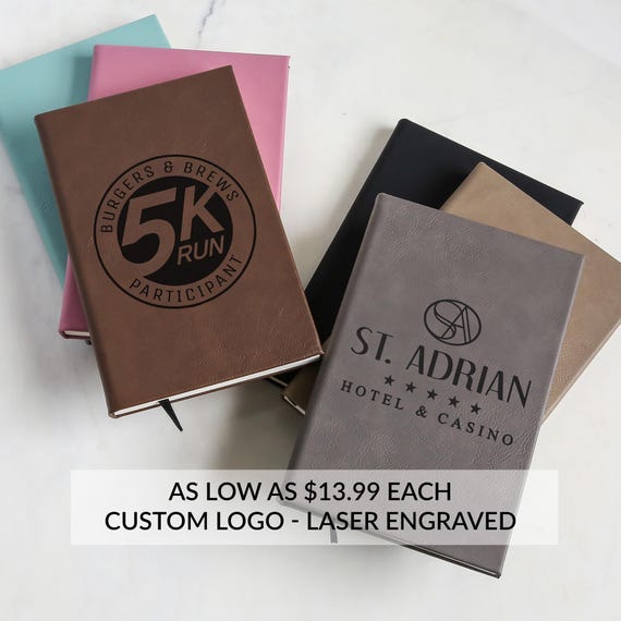 Bulk Custom Journals with Logo by Lifetime Creations: Custom Vegan Leather Notepads, Customized Promotional Notebooks, Employees, Events