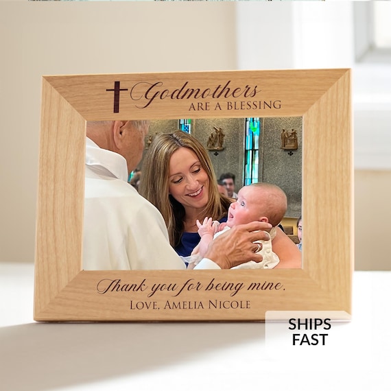 Personalized Godmother Picture Frame: Custom Engraved Godmother Gift, Regalo de Madrina, ENGRAVED IN USA by Lifetime Creations