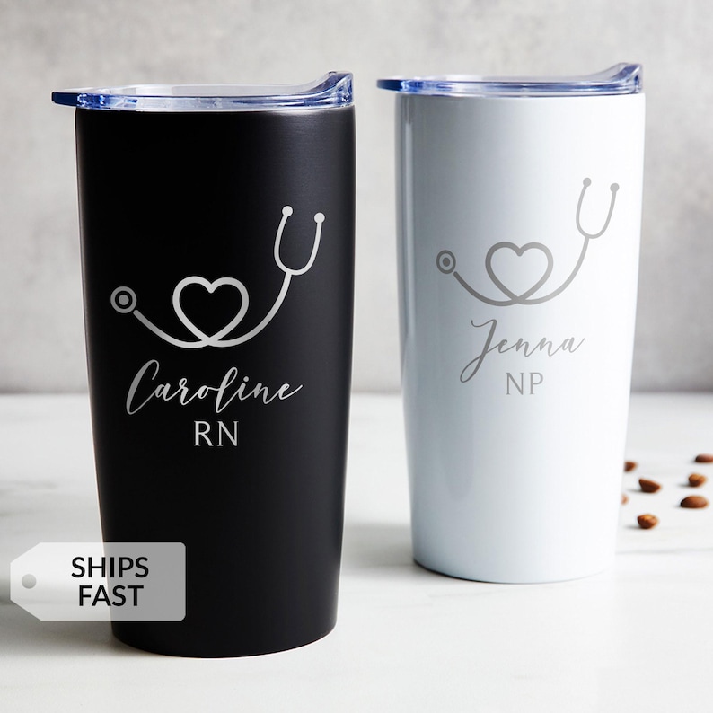 Personalized Nurse Tumbler by Lifetime Creations: Engraved CNA Gift, RN Grad Gift, LPN Gift, Gift for Nurse Appreciation, Nursing Student Bild 1