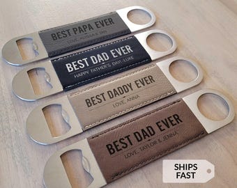 Abrebotellas "El mejor papá del mundo" - Regalo personalizado grabado para el Día del Padre