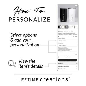 Custom Engraved Stainless Steel Coffee Tumbler by Lifetime Creations: Personalized Coffee Mug, Personalized Coffee Travel Mug SHIPS FAST afbeelding 3