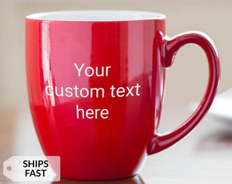 Personalized Engraved Create Your Own Coffee Mug: Large Personalized Coffee Mug, Custom Oversized Coffee Mug, Birthday Gift for Her