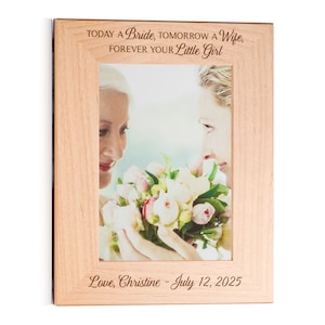 Custom Engraved Mother of the Bride Picture Frame by Lifetime Creations: Mother of the Bride Gift for Wedding, Personalized Mother of Bride image 3