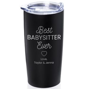 Engraved Personalized Best Nanny Ever Tumbler by Lifetime Creations: Gift for Babysitter, Daycare, Caretaker Thank You Coffee Travel Mug image 10