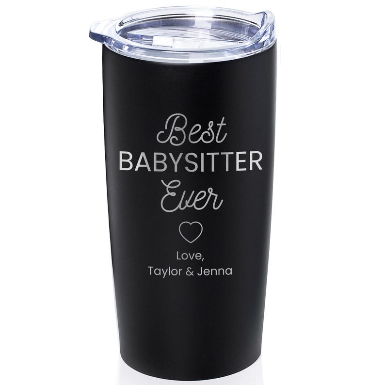 Engraved Personalized Best Nanny Ever Tumbler by Lifetime Creations: Gift for Babysitter, Daycare, Caretaker Thank You Coffee Travel Mug image 10