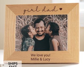 Personalized Girl Dad Picture Frame by Lifetime Creations: Fathers Day Gifts for Girl Dads, Girl Dad Gifts, Father's Day Gifts