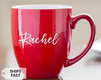 Engraved Personalized Coffee Mug: Large Personalized Coffee Mug, Valetines Day Coffee Mug with Name, Personalized Valetine's Day Gifts