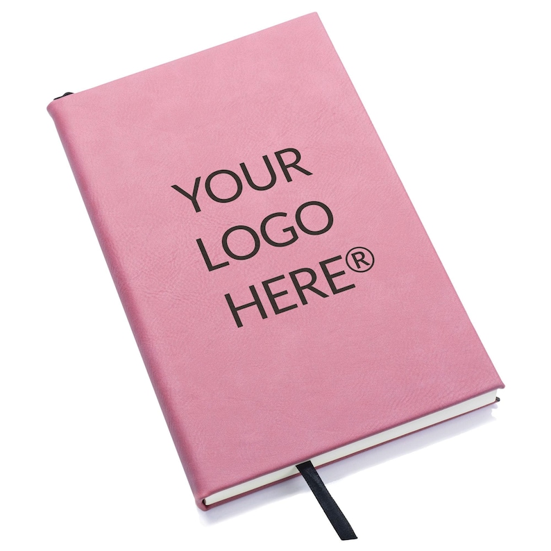 Have your custom logo or artwork engraved on our vegan leather journals. You can also add individual names to these notepads*. Makes great company swag for your new employees, or as a promotional item at your next event.
*Fee applies