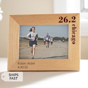 Personalized Marathon Picture Frame by Lifetime Creations: Gift for Runner, Marathoner, Running Gift 26.2 Half Marathon, 10K, 5K, SHIPS FAST Bild 1