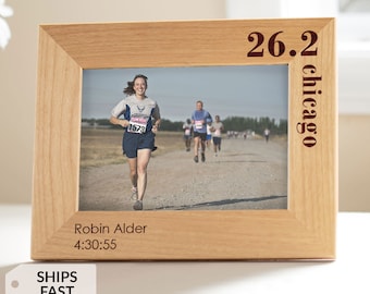 Personalized Marathon Picture Frame by Lifetime Creations: Gift for Runner, Marathoner, Running Gift 26.2 Half Marathon, 10K, 5K, SHIPS FAST