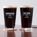Engraved Groomsman Pint Glass by Lifetime Creations: Custom Gifts for Groomsmen, Wedding Gift Idea, 16 oz Beer Glass, Best Man MADE IN USA