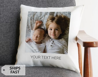 Custom Photo Pillow by Lifetime Creations: 16" Create Your Own Throw Pillow, Cover & Insert, Add Text, Picture, Design, Personalized Gift