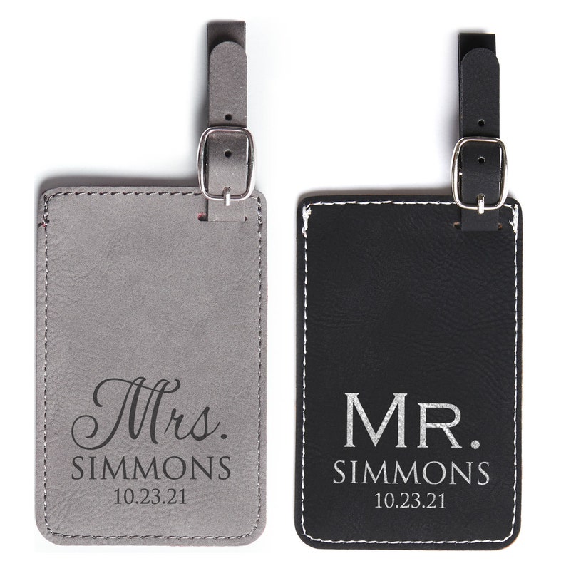 Personalized Mr and Mrs Luggage Tags Pair 2 by Lifetime Etsy