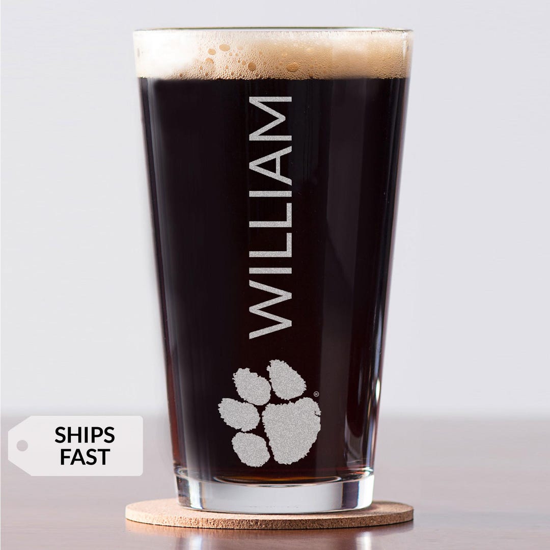 Bicchiere Da Whisky Clemson Tigers Con Logo Inciso – Capacità 300 Ml, Lavabile In Lavastoviglie, Regalo Per Fan - 2