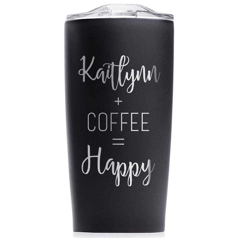 Custom Engraved Stainless Steel Coffee Tumbler by Lifetime Creations: Personalized Coffee Mug, Personalized Coffee Travel Mug SHIPS FAST afbeelding 6