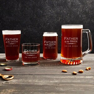 Engraved Personalized Father of the Groom or Father of the Bride Beer Mug by Lifetime Creations: Large 25 oz Custom Wedding Beer Mug image 8