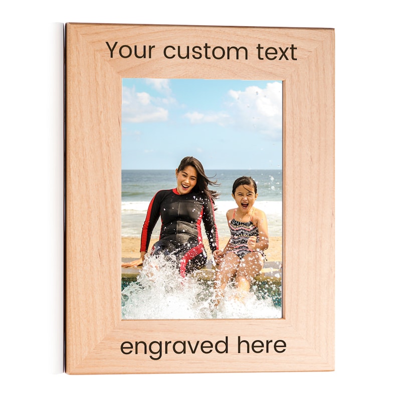 Make your own personalized picture frame for any occasion with Lifetime Creations. It’s easy to design a beautiful, engraved frame. Have up to four lines of engraved text with your choice of font.