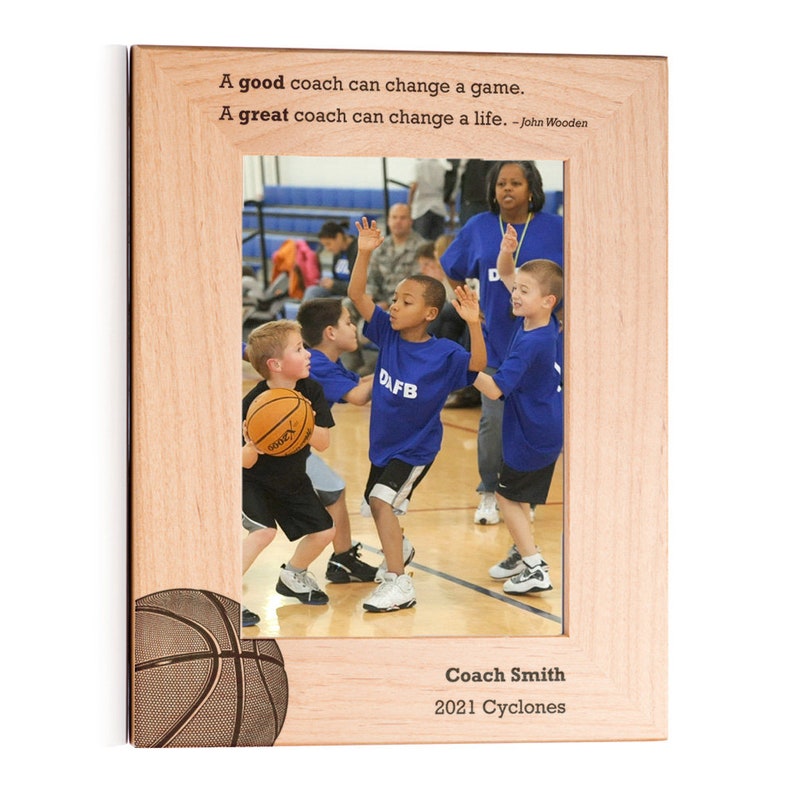 Personalized Basketball Coach Picture Frame by Lifetime Etsy
