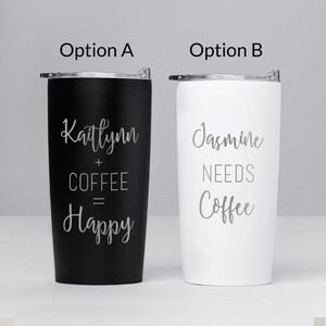 Custom Engraved Stainless Steel Coffee Tumbler by Lifetime Creations: Personalized Coffee Mug, Personalized Coffee Travel Mug SHIPS FAST afbeelding 2