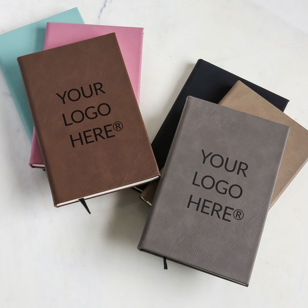 Bulk Custom Journals with Logo by Lifetime Creations: Custom Vegan Leather Notepads, Customized Promotional Notebooks, Employees, Events