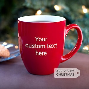 Arrives by Xmas - Personalized Engraved Create Your Own Coffee Mug: Large Personalized Coffee Mug, Custom Oversized Coffee Mug, Gift for Her
