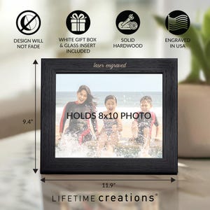 Personalized Godparent Picture Frame (Black): Personalized Godmother Gift, Personalized Godfather Gift, Gifts for Godparents, MADE IN USA image 10